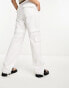 Фото #4 товара Pull&Bear zip off cargo trousers in off white