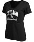 ფოტო #3 პროდუქტის Women's Black Chicago White Sox Victory Script V-Neck T-shirt