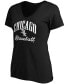 Фото #3 товара Women's Black Chicago White Sox Victory Script V-Neck T-shirt