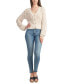 Juniors' Open-Knit Button-Front Long-Sleeve Cardigan