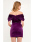 Фото #3 товара Women's Velvet Mini Dress