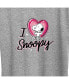 Air Waves Trendy Plus Size Peanuts Snoopy Valentine's Day Graphic T-shirt