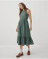 Фото #3 товара Women's Organic Cotton Coastal Double Gauze Cutout Midi Dress