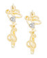 Diamond Accent Love Hoop Earrings in 14K Gold Plate