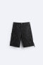 Cargo bermuda shorts with straps
