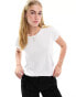 Vila scoop neck t-shirt in white Белый, XL - EU 42-46 - фото #1