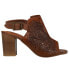 Фото #1 товара Roper Mika Floral Embossed Shootie Pumps Womens Brown Dress Casual 09-021-0946-1