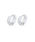 ფოტო #1 პროდუქტის Stainless Steel Diamond Design Huggie Hoop Earrings