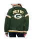 ფოტო #2 პროდუქტის Women's Green Green Bay Packers Tournament Full-Snap Varsity Jacket