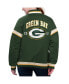 Women's Green Green Bay Packers Tournament Full-Snap Varsity Jacket