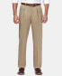 ფოტო #1 პროდუქტის Men's Premium No Iron Khaki Classic Fit Pleat Hidden Expandable Waist Pants