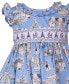 Фото #3 товара Baby Girls Ruffled Paris-Print Poplin Dress