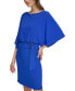 Фото #5 товара Women's Dolman-Sleeve Belted Blouson Dress