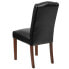 Фото #2 товара Hercules Grove Park Series Black Leather Tufted Parsons Chair