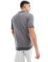 Фото #4 товара Brave Soul textured knit jacquard polo in grey