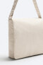 Nylon xl crossbody bag with flap