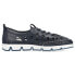 Leather openwork shoes Rieker W RKR652, navy blue