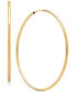 Polished Continuous Hoop Earrings in 14k Gold