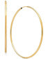 Фото #3 товара Серьги Macy's Polished Hoop Gold