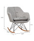 Фото #3 товара Rocking Chair Fabric Rocker Upholstered Single Sofa Chair