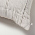 Фото #3 товара 26"x26" Grid Lines Matelassé Euro Bed Pillow Light Gray - Hearth & Hand with