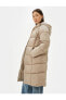 Фото #3 товара Пальто длинное с утеплителем, с капюшоном и карманами Koton