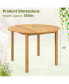 Фото #3 товара Patio Dining Table Acacia Wood Round Outdoor Bistro Table 4-Person