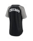 Фото #4 товара Women's Black Chicago White Sox Ultimate Style Raglan V-Neck T-shirt