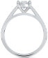 ფოტო #4 პროდუქტის Diamond Oval-Cut Cathedral Solitaire & Pavé Engagement Ring (7/8 ct. t.w.) in 14k White Gold