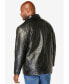 ფოტო #1 პროდუქტის Big & Tall Embossed Leather Jacket