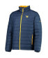 Фото #3 товара Men's Navy West Virginia Mountaineers Powder Lite Omni-Heat Reflective Full-Zip Jacket