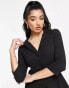 Фото #6 товара ASOS DESIGN collared long sleeve button through mini shirt dress in black