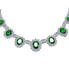 ფოტო #3 პროდუქტის Antique Style Fashion Bridal Oval Crown Halo AAA CZ Cubic Zirconia Statement Collar Necklace For Women