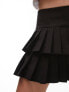 Фото #3 товара Topshop mini pleated tennis skirt in black
