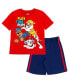 ფოტო #1 პროდუქტის Boys Chase Marshall Rubble Pullover T-Shirt and Mesh Shorts Outfit Set to