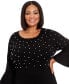 Фото #5 товара Plus Size Beaded Bell-Sleeve Dress