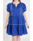 Фото #1 товара Women's Plus Size Piping Detailed Mini Dress