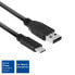 Фото #4 товара ACT AC3020 - 1 m - USB A - USB C - USB 3.2 Gen 1 (3.1 Gen 1) - 5000 Mbit/s - Black