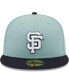 Фото #3 товара Men's Light Blue, Navy San Francisco Giants Beach Kiss 59FIFTY Fitted Hat