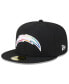 Фото #1 товара Men's Black Los Angeles Chargers 2023 NFL Crucial Catch 59FIFTY Fitted Hat