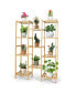 Фото #1 товара Bamboo 11-Tier Plant Stand Utility Shelf Free Standing Storage Rack Pot Holder