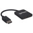 Фото #2 товара Manhattan DisplayPort 1.2 to 2-Port HDMI Splitter Hub with MST - 4K@30Hz - USB-A Powered - Video Wall Function - HDCP 2.2 - Black - Three Year Warranty - Blister - DisplayPort - 2x HDMI - 3840 x 2160 pixels - Black - Plastic - 1 m