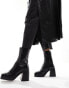 Фото #1 товара ASOS DESIGN Rover heeled leather boots in black