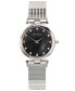 ფოტო #1 პროდუქტის Unisex Swiss Classic Diamond (1/8 ct. t.w.) Stainless Steel Bracelet Watch 33mm