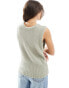 Фото #2 товара & Other Stories alpaca blend chunky loose knit tank top in light khaki