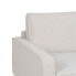 3-Seater Sofa 213 x 87 x 90 cm White Metal