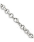 Stainless Steel Polished 8mm Rolo Chain Necklace