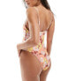 Фото #5 товара Brave Soul retro floral print swimsuit in pale pink