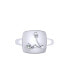 ფოტო #2 პროდუქტის Pisces Two Fish Sterling Silver Aquamarine Stone Diamond Signet Ring