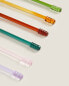 Фото #8 товара Pack of multicoloured borosilicate glass spoons (pack of 6)